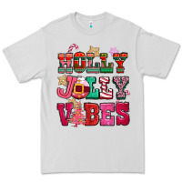 Dove Grey holly jolly vibes pink christmas Premium Tee - CowGirlArtShop