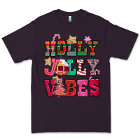 Plum holly jolly vibes pink christmas Premium Tee - CowGirlArtShop