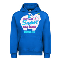 Cobalt pink elephant car wash Urban Hoodie - linhVisuals