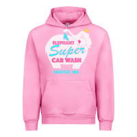 Fuchsia Pink pink elephant car wash Urban Hoodie - linhVisuals