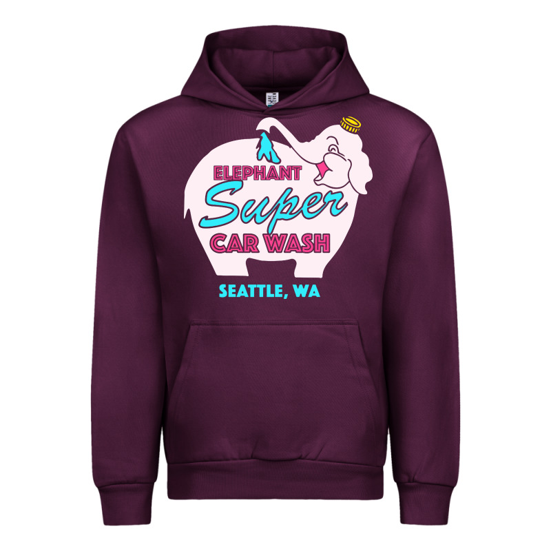 Pink Elephant Car Wash Urban Hoodie by linhVisuals | Teevron