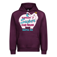 Mauve Wine pink elephant car wash Urban Hoodie - linhVisuals