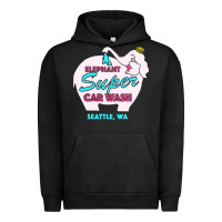 Pigment Black pink elephant car wash Urban Hoodie - linhVisuals