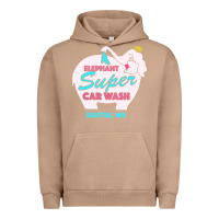 Pigment Burro pink elephant car wash Urban Hoodie - linhVisuals