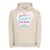 Pigment French Oak pink elephant car wash Urban Hoodie - linhVisuals