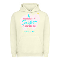 Pigment Pistachio pink elephant car wash Urban Hoodie - linhVisuals