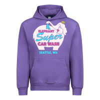 Tulip pink elephant car wash Urban Hoodie - linhVisuals