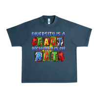 Midnight Navy Diversity is a fact inclusion is an act Urban Heavy Tee - FaDigitalArtStudio