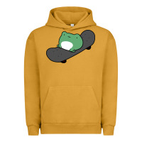 Pigment Peanut Butter skateboarding frog Urban Hoodie - linhVisuals