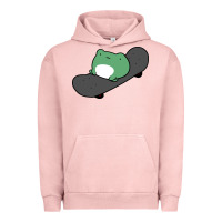 Pigment Salmon skateboarding frog Urban Hoodie - linhVisuals