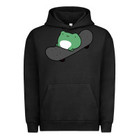 Pigment Black skateboarding frog Urban Hoodie - linhVisuals