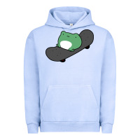 Pigment Grape Ice skateboarding frog Urban Hoodie - linhVisuals