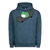 Pigment Midnight Navy skateboarding frog Urban Hoodie - linhVisuals