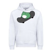 White skateboarding frog Urban Hoodie - linhVisuals