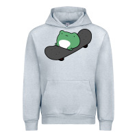 Heather Grey skateboarding frog Urban Hoodie - linhVisuals