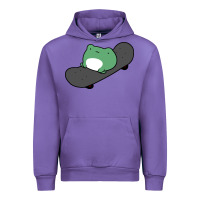 Tulip skateboarding frog Urban Hoodie - linhVisuals