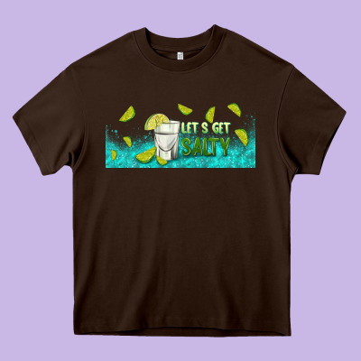 Let's Get Salty With Lime Heavy Core Tee Designed By Tumblerdesignbyshophia