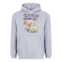 Heather Grey birthday mode on Heavyweight Hoodie - JahusDesignShop
