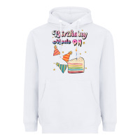 White birthday mode on Heavyweight Hoodie - JahusDesignShop