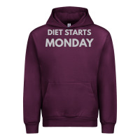 Mauve Wine diet starts monday Urban Hoodie - linhVisuals