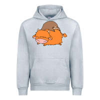 Heather Grey sloth and highland cow Urban Hoodie - linhVisuals