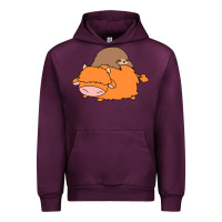 Mauve Wine sloth and highland cow Urban Hoodie - linhVisuals