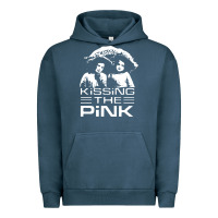 Pigment Midnight Navy gift for men kissing the pink Urban Hoodie - linhVisuals