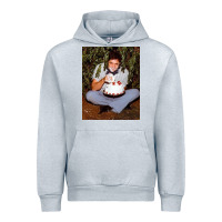 Heather Grey johnny cash eating cake in a bush Urban Hoodie - linhVisuals