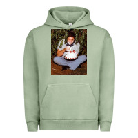 Pigment Oil Green johnny cash eating cake in a bush Urban Hoodie - linhVisuals