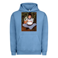 Pigment Pebble Blue johnny cash eating cake in a bush Urban Hoodie - linhVisuals