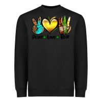 Black peace love beer Heavyweight Sweatshirt - AdoDesignShop