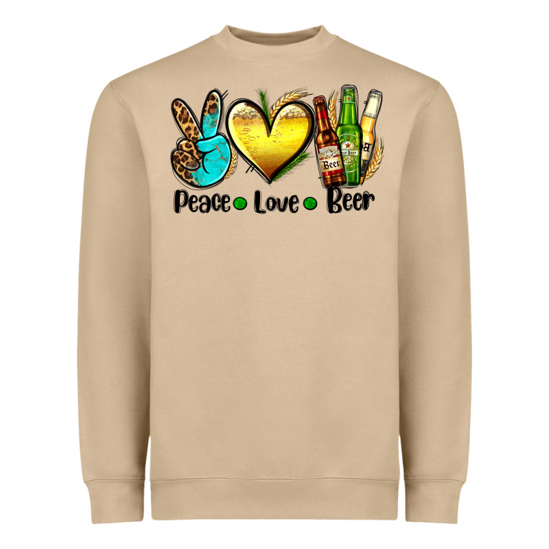 Peace Love Beer Heavyweight Sweatshirt by AdoDesignShop | Teevron
