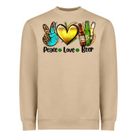 Mushroom peace love beer Heavyweight Sweatshirt - AdoDesignShop
