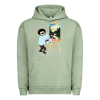 Pigment Oil Green bob sloth Urban Hoodie - linhVisuals