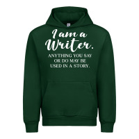 Forest Green i am a writer Urban Hoodie - linhVisuals