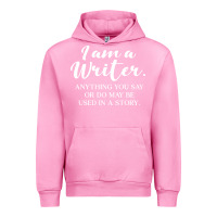 Fuchsia Pink i am a writer Urban Hoodie - linhVisuals