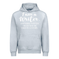 Heather Grey i am a writer Urban Hoodie - linhVisuals