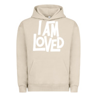 Pigment French Oak i am loved Urban Hoodie - linhVisuals