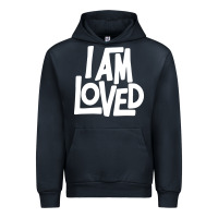 Navy i am loved Urban Hoodie - linhVisuals