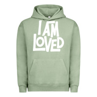 Pigment Oil Green i am loved Urban Hoodie - linhVisuals