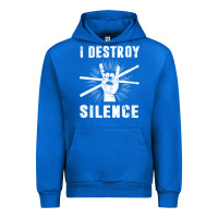 Cobalt i destroy silence drum set drummer gift Urban Hoodie - linhVisuals