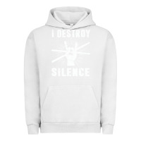 Pigment Lunar Rock i destroy silence drum set drummer gift Urban Hoodie - linhVisuals