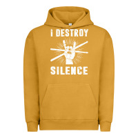 Pigment Peanut Butter i destroy silence drum set drummer gift Urban Hoodie - linhVisuals