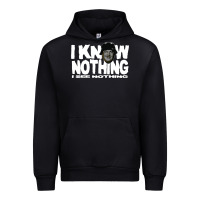 Black i know nothing Urban Hoodie - linhVisuals
