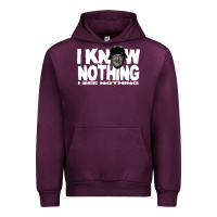 Mauve Wine i know nothing Urban Hoodie - linhVisuals