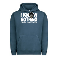 Pigment Midnight Navy i know nothing Urban Hoodie - linhVisuals