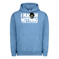 Pigment Pebble Blue i know nothing Urban Hoodie - linhVisuals