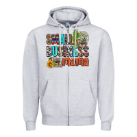 Heather Grey small business mama Zipper Hoodie - AdoDesignShop