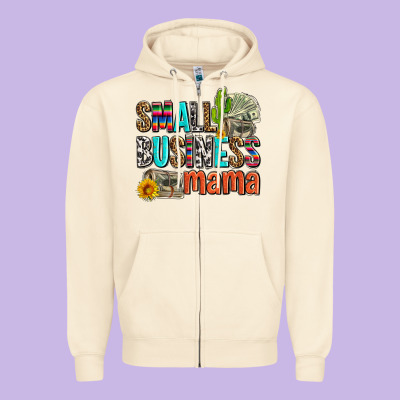 Small Business Mama Zipper Hoodie Designed By Adodesignshop