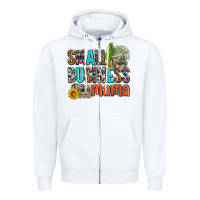 White small business mama Zipper Hoodie - AdoDesignShop